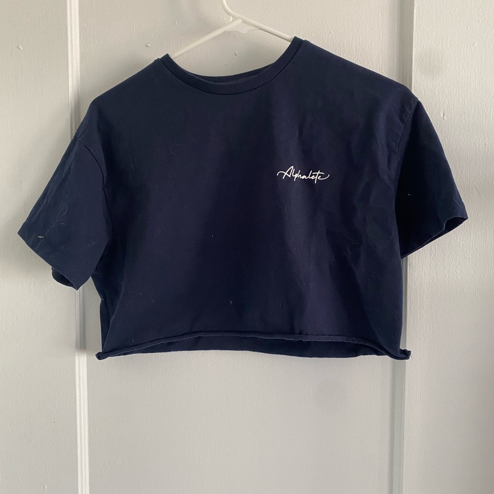 Alphalete Navy Blue Crop Top